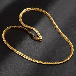 20”NEW 18K GOLD SNAKE CHAIN NECKLACE, NICE NECKLACE, CUTE NECKLACE